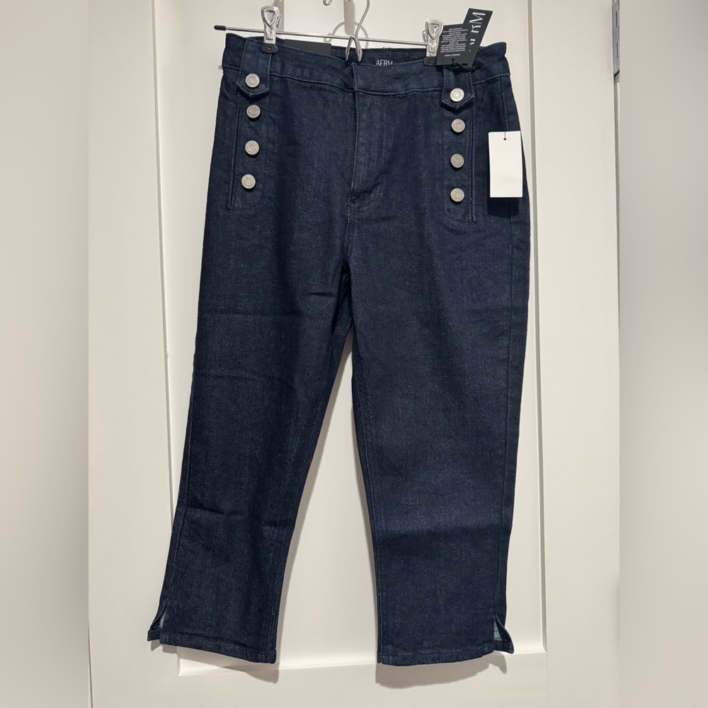 Women's Dione sailor capri length jeans size 24- Dark Blue